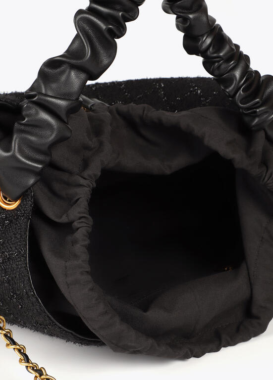 Cartera Lola Casademunt tejido Logo LC negro