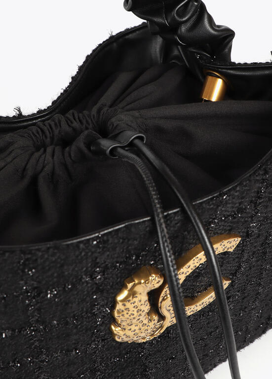 Cartera Lola Casademunt tejido Logo LC negro