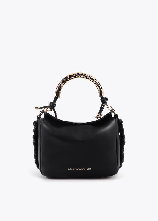 Cartera Lola Casademunt asa metalizada Negro