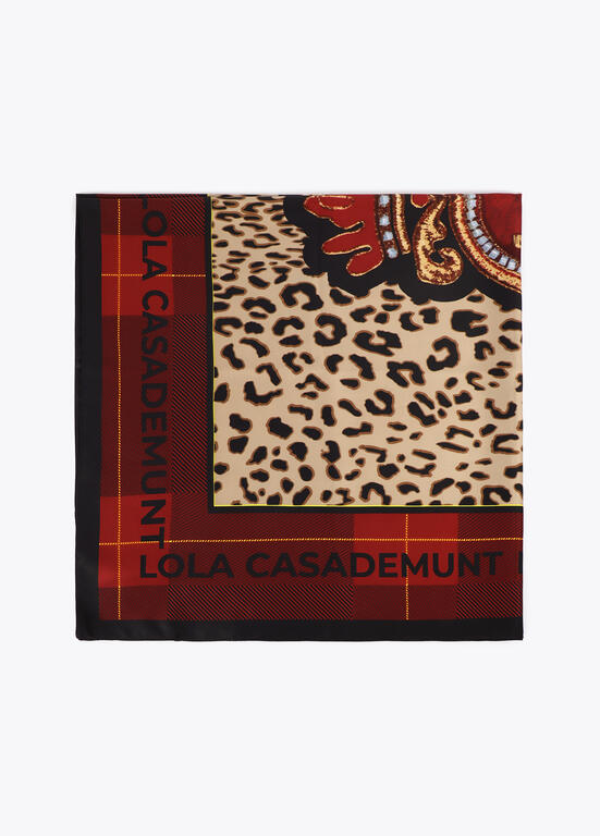 Pañuelo Lola Casademunt Animal Print y Tartán