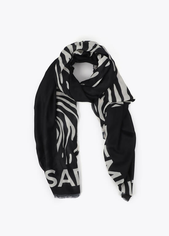 Pañuelo Lola Casademunt estampado cebra y liso