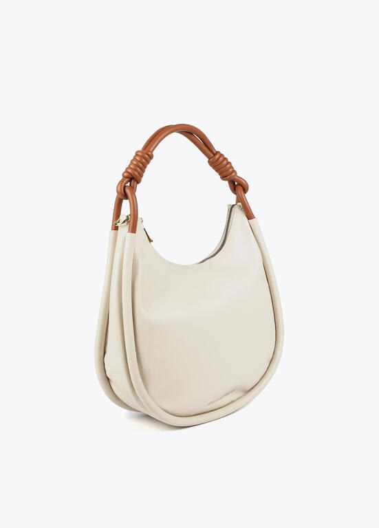 Cartera Lola Casademunt Media luna grande blanca