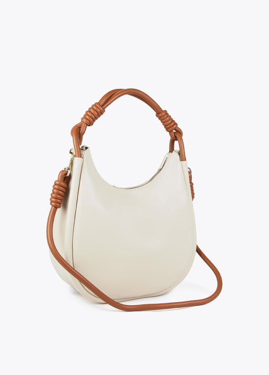 Cartera Lola Casademunt Media luna grande blanca