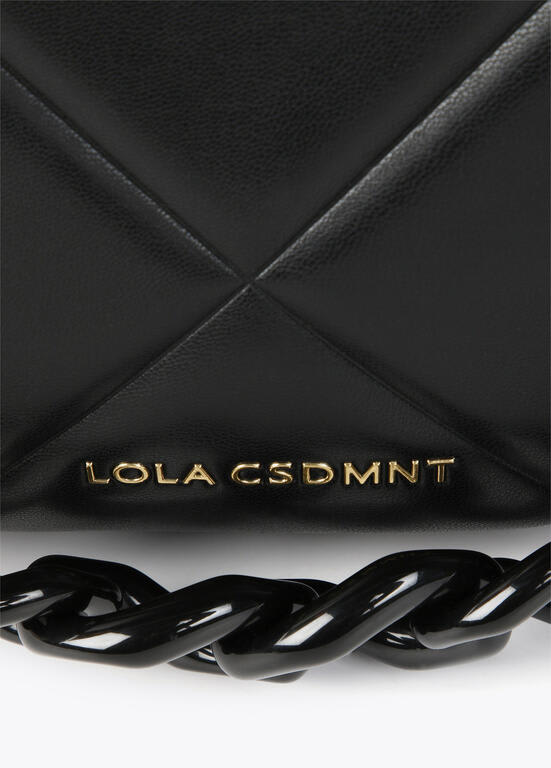 Cartera Lola Casademunt acolchada con cadena negra