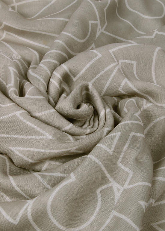 Bufanda Lola Casademunt Beige letras blancas