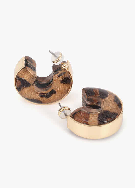 Aros Lola Casademunt  combinados metal y animal print