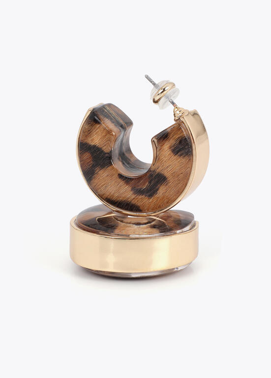 Aros Lola Casademunt  combinados metal y animal print