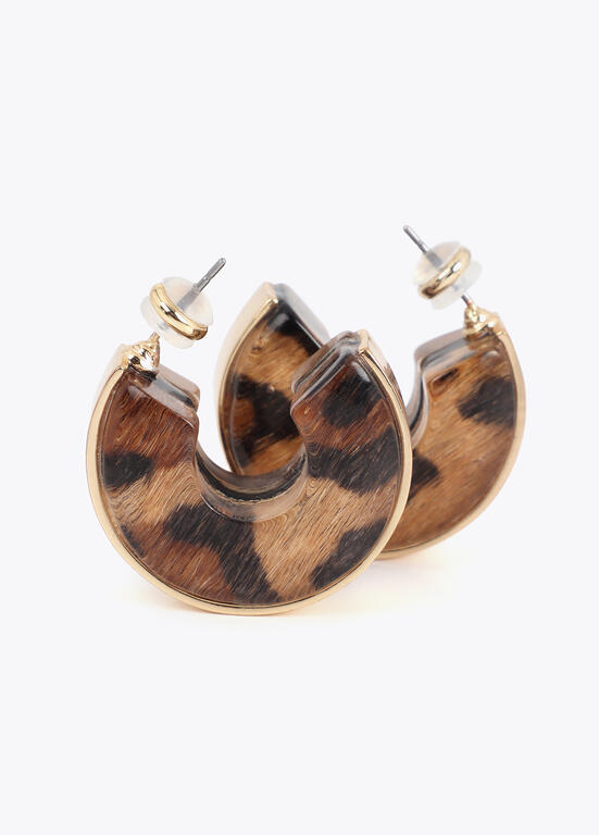 Aros Lola Casademunt  combinados metal y animal print