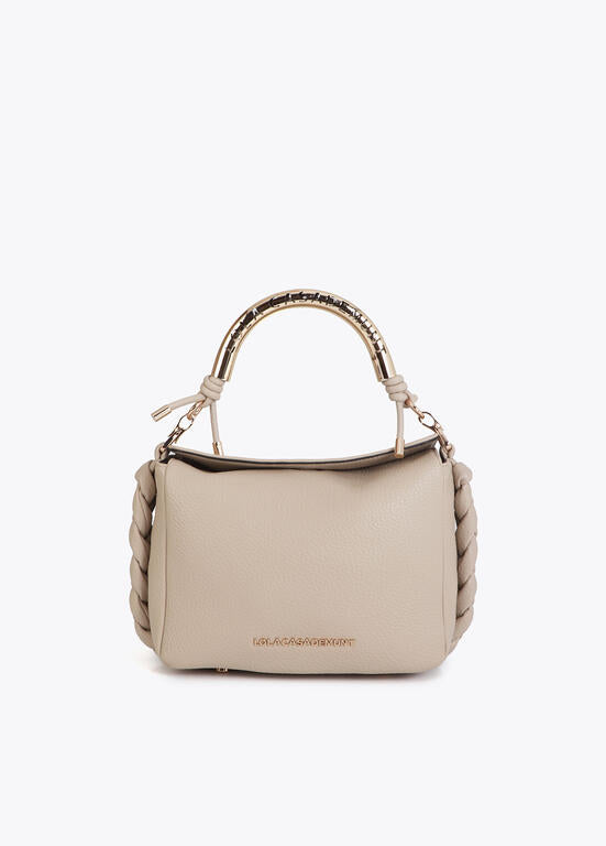 Bolso Lola Casademunt asa metálica troquelada crudo