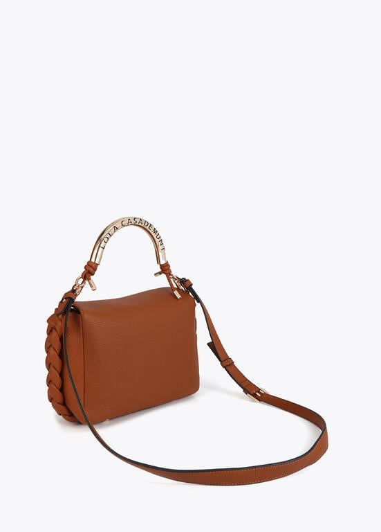 Bolso Lola Casademunt asa metálica troquelada camel