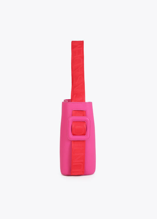 Cartera Lola Casademunt fucsia asa nylon contraste