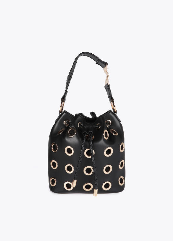 Cartera Lola Casademunt Bombonera con tachas Negro