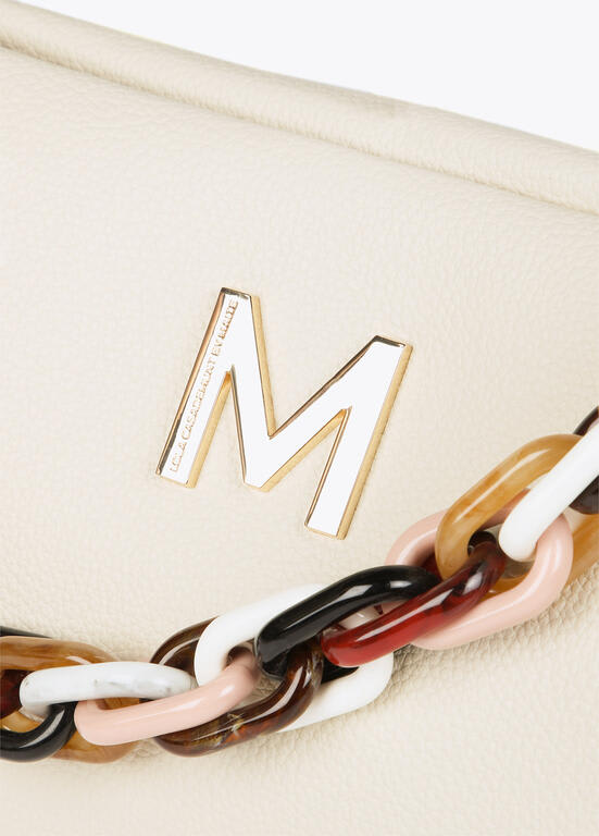 Cartera Lola Casademun Asa acrilica multicolor Crudo - Crema