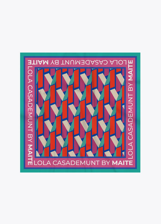 Pañuelo Lola Casademunt Satinago estampado geométrico
