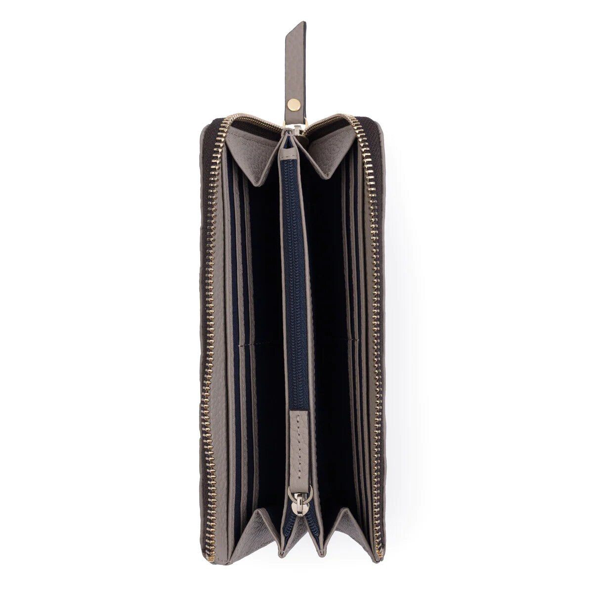 Billetera Tous Grande Sherton de cuero en color topo